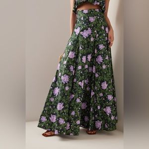 Agua by Agua Bendita Exclusive Mimosa Floral Cotton Maxi Skirt